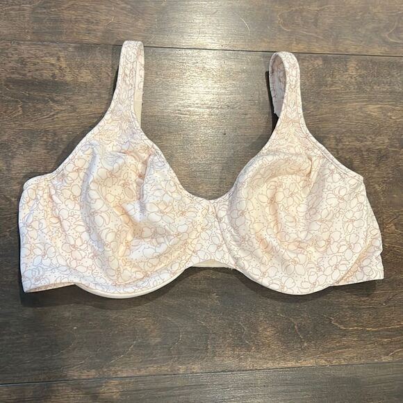 Bali 3385 Passion for Comfort Seamless Minimizer Underwire Bra Floral Dot Print - Picture 1 of 5